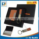 Classical Corporate Gift Sets With Leather Keychain and Business Card Holder thumbnail-4