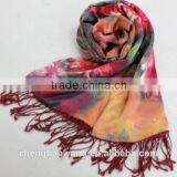 Digital Inkjet Double Sided 100% Silk Shawl Printed Scarf