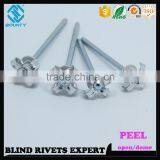 HOT SELLING OPEN END MANUFACTURER PROTRUDING CROWN HEAD AL/ST POP PEEL TYPE RIVETS thumbnail-2