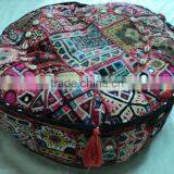 Cotton Patchwork Cushion Covers Puffs Ottoman-03