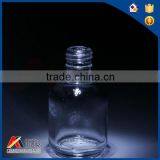 Rectangular Clear Nail Polish Glass Bottle With Black Lid thumbnail-3