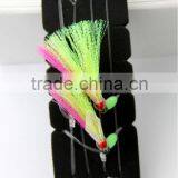 Fishing Rig Flasher Sabiki Hook Lumo Wing Glow Bead 2hooks thumbnail-2