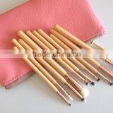 Private Label 10 Pcs Cosmetic Makeup Brush Set With PU Leather Case