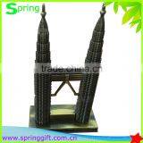 Metal Promotion Gift Petronas Twin Towers /High Quality Malaysia Pewter Sculpture
