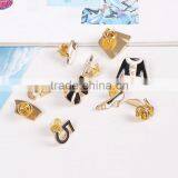 Free Sample Lovely Bowknot Heels Wholesale Digital Modelling Enamel Inlay Pearl Brooch Pin thumbnail-4