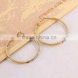 14K Gold Plated Fashion Women Big Hoop Earrings thumbnail-2