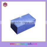 Blue Paper Cufflink Box Plastic Gift Packing for Single Pair of Cuff Links