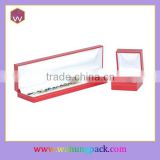 custom trendy style red color elegant leather bracelet box wholesale