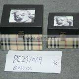 Retro Simple Square Wooden Jewelry Box thumbnail-1