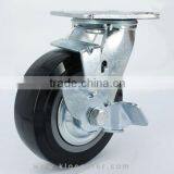 High Quality Swivel PU Caster With Side Brake Heavy Duty PU Caster thumbnail-1