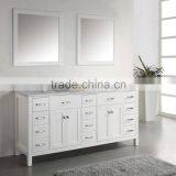 Single Sink Freestanding White Wooden Bathroom Cabinet thumbnail-5