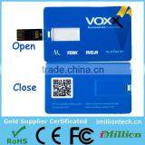 Full Color Printing 100% Full Capaicty Business Card Usb Drive Printable Wholesale