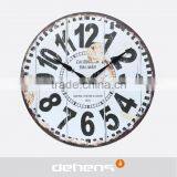 DEHENG 12 inch big numbers mdf design vintage wall clock