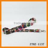Customizing 2014 Nylon Metal Button Necklace Rope Mobile Phone Strap With Logo ZTHZ-1136