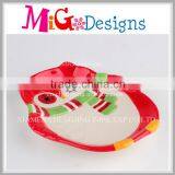 Ceramic Owl Plate Xmas Theme Tableware Wholesale