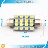 Festoon Led Automotive Bulbs Lighting for Car Led Light 39mm 16SMD 12v