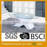 Round Shape Silver Glass Coffee Table JY-07 thumbnail-1