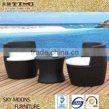 rattan vase shaped dining set veranda table chairs(TC053)