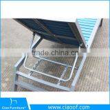 Outdoor Rattan Lounge Furniture Aluminum Sun Lounger Beach Chair thumbnail-6