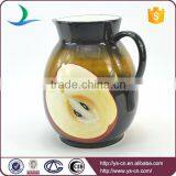 Differnt Fruit Design Decal Ceramic Water Pot Wholesale thumbnail-5