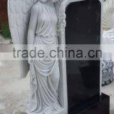 Hand Carved Natural Stone Angel Headstone thumbnail-2