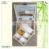 Custom Sunglasses Packaging Compartments Mirror Wooden Storage Box thumbnail-4