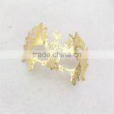 Masquerade Mask for Halloween Gold Metallic Mask With Diamond thumbnail-2