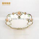 2016 Hot Sale European Porcelain Fruit Dish Golden Color thumbnail-2