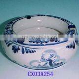 Porcelain Blue and White Painting Ashtray thumbnail-1