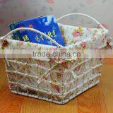 Garden Wicker or Corn Husks Storage Box thumbnail-1