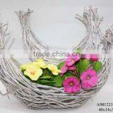 Rattan Flower Basket With Natural Look thumbnail-1