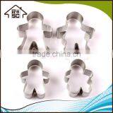 NBRSC Gingerbread Family Cookie Cutters Set of 4 Man Baking Pastry Cake Cookies Cutter thumbnail-3