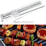 NBRSC 10pcs 13'' Stainless Steel BBQ Skewers Kabob Stick Grill Barbecue Needle thumbnail-3