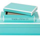 Shiny Turquoise Lacquer Box Vietnam thumbnail-4