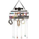 Black Flower Metal Hanging Jewelry Organizer Earring Hanger Hooks