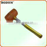 H3024 Yellow Steel Handle Rubber Mallet Hammer