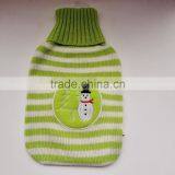 2000ml Rubber Hot Water Bottle With Snowman Knitted Cover thumbnail-1