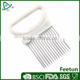 Stainless steel onion&patato holder slicer to guide in cutting