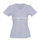 Light Gray V-neck Collar T-shirt thumbnail-1