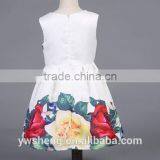 2016 Children Latest Frocks Design Princess Dresses Girls Chevron Prints Lovely Sleeveless Print Dress Photography thumbnail-3