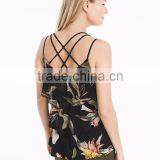 MGOO Wholesale Ladies Fancy Sleeveless Tops Made From 100% Polyester Chiffon Casual Sexy Crop Tops thumbnail-3