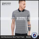 Best Sell Custom Men Short Sleeve Striped Yarn Dyed Classic Collar Polo Shirt With All Over Aztec Print Custom Logo thumbnail-1