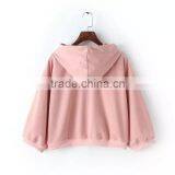 2016 Wholesale Womens Hoodies Plain Pullover With Adjustable Drawstring thumbnail-2