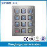 Vending machine keypad stainless steel keypad