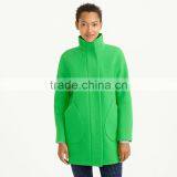 Double Cloth Wool Patch Pocket Cocoon Coat thumbnail-3