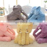 Free sample Cute Plush Colorful Elephant Soft Stuffed Wild Animal Toy With Big Ears,Pink Blue Grey elephants plush toys elephant