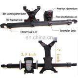 2 in 1 360 Degree Rotation Car Headrest Mount Holder for Tablet and Smartphone for IPad Fit All Under 10 Inch Screens thumbnail-4