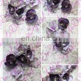 Aidocrystal Lilac Lace Flower Rhinestone Flower Headband Bridal Fascinators thumbnail-3