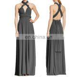 3044# Latest Hot Selling Fashion Convertible Multi Way Wrap Cocktail Gown Dresses Bandage Bridesmaid Dress Plus Size thumbnail-4