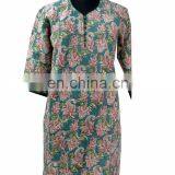 Cotton Hand Block Printed Kurti Tunic thumbnail-4